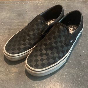 Black Checkered Vans